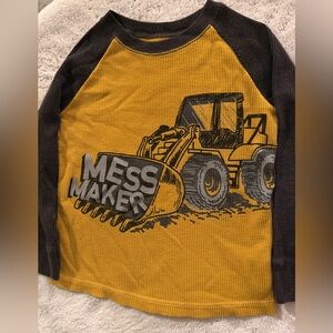 Garanimals Yellow and Black Construction Long Sleeve Tee